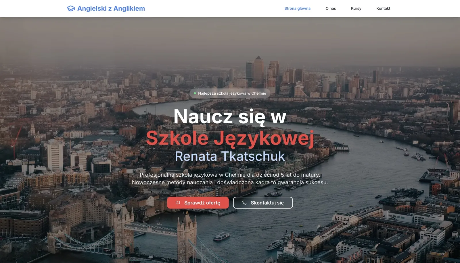 Strona główna szkoły Angielski z Anglikiem